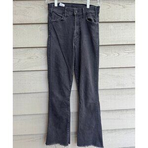 MOTHER Black Raw Hem Slim Straight Jeans Women’s Size 25 – Flaw Repaired